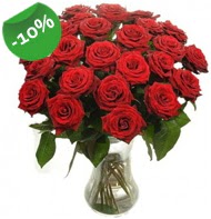 Vazo içerisinde 25 adet kırmızı gül  Niğde internetten çiçek satışı 