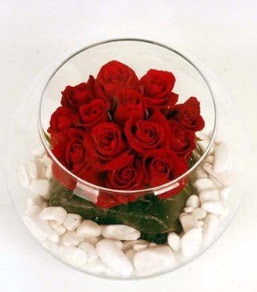Cam fanusta 11 adet kırmızı gül  Niğde online çiçekçi , çiçek siparişi 
