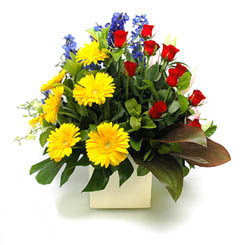  Niğde çiçek siparişi sitesi  9 adet gül ve kir çiçekleri cam yada mika vazoda