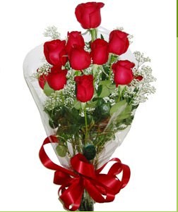  Niğde internetten çiçek siparişi  10 adet kırmızı gülden görsel buket